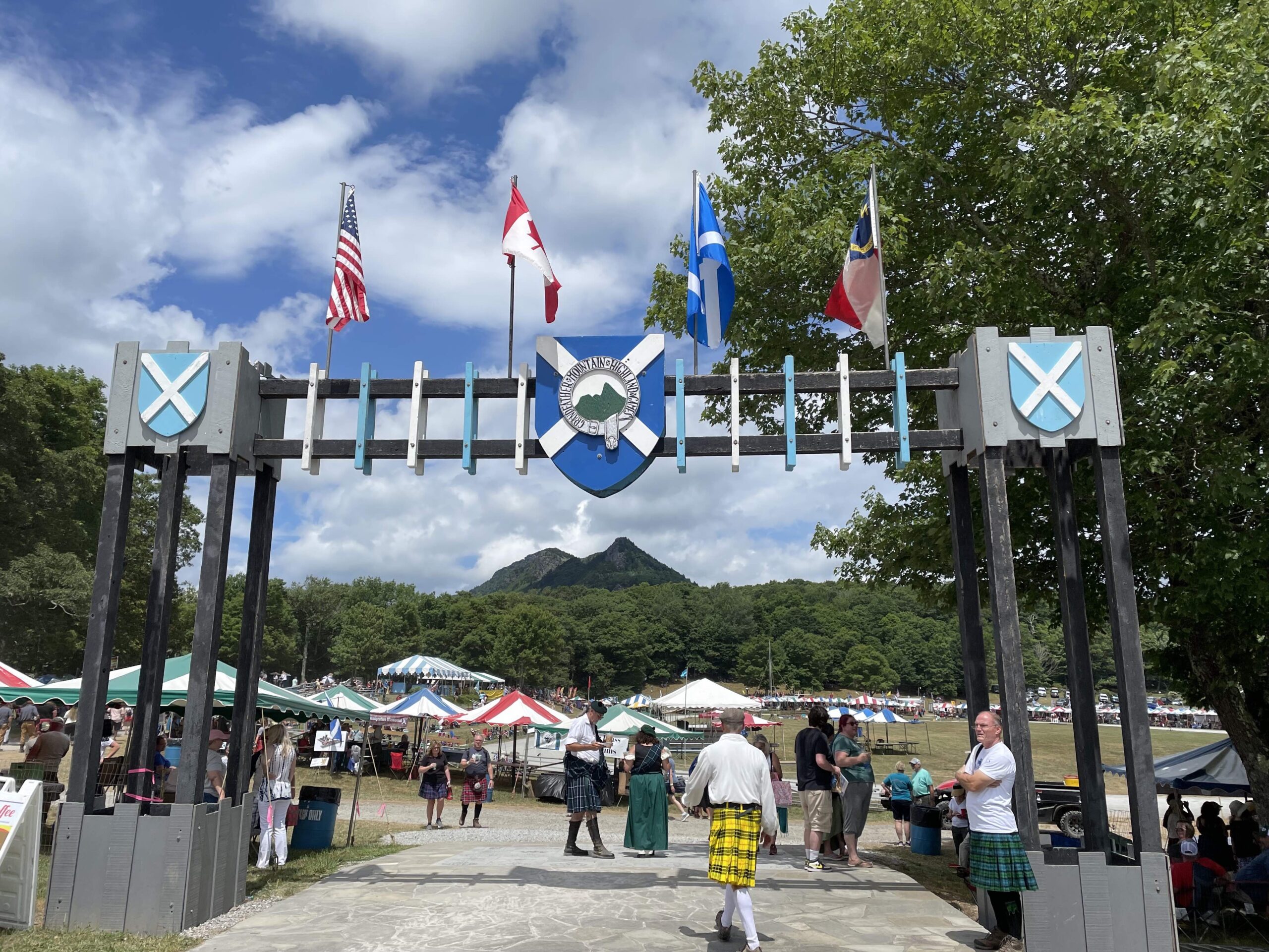 The entrance gate at Grandfather Mountain Highland Games