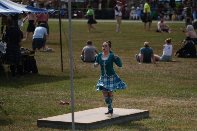 Highland dancer in kilt outfit